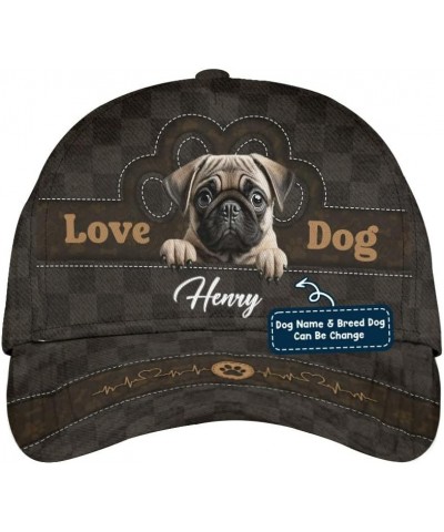 Personalized Pug Dog Baseball Hat - Custom Dog Baseball Cap for Men Women, Dog Mom Hat, Unisex Cap for Men Women Style 4 $16....