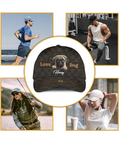 Personalized Pug Dog Baseball Hat - Custom Dog Baseball Cap for Men Women, Dog Mom Hat, Unisex Cap for Men Women Style 4 $16....