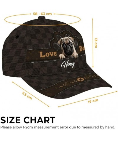 Personalized Pug Dog Baseball Hat - Custom Dog Baseball Cap for Men Women, Dog Mom Hat, Unisex Cap for Men Women Style 4 $16....