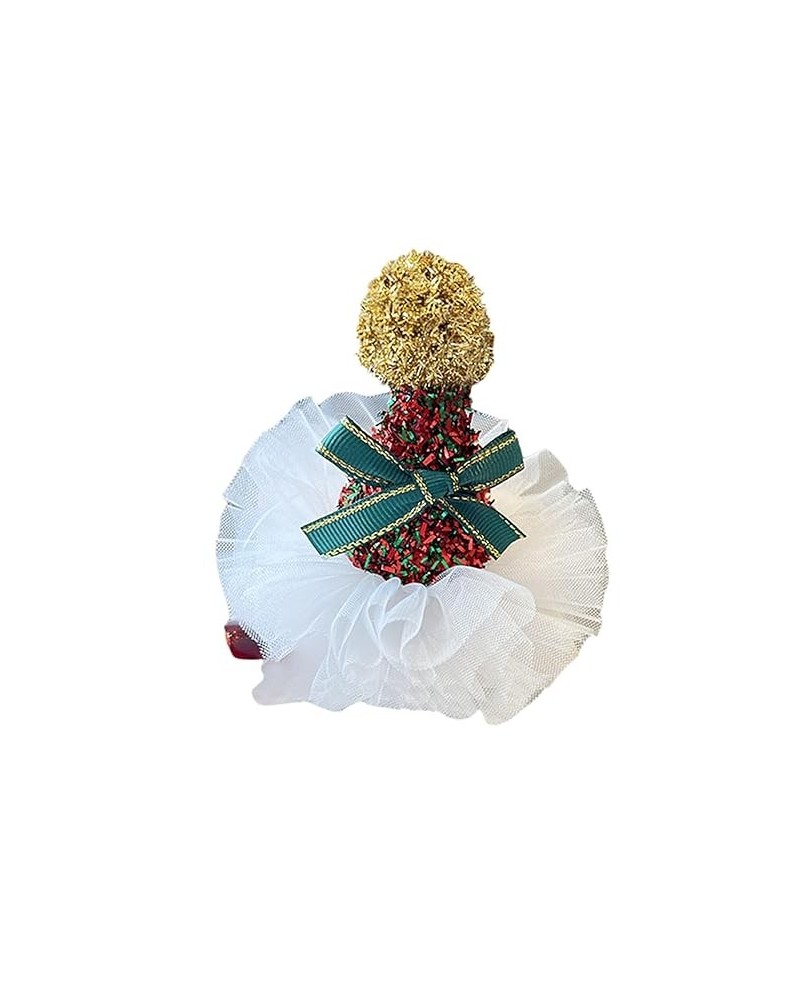 Santa Hat Headwear Tinsel Hair Clip Christmas Duckbill Clip Headpiece with Tinsel Tulle Cone Hat Cartoon Hair Pin 6 $4.19 Hea...