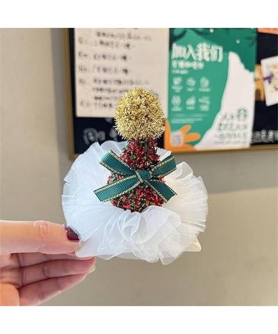 Santa Hat Headwear Tinsel Hair Clip Christmas Duckbill Clip Headpiece with Tinsel Tulle Cone Hat Cartoon Hair Pin 6 $4.19 Hea...