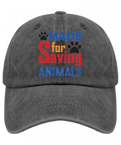 Made for Saving Animals Baseball Cap 80s hat Pigment Black Hats for Women Gifts for Mom Golf Caps Pigment Black $10.06 Sun Hats