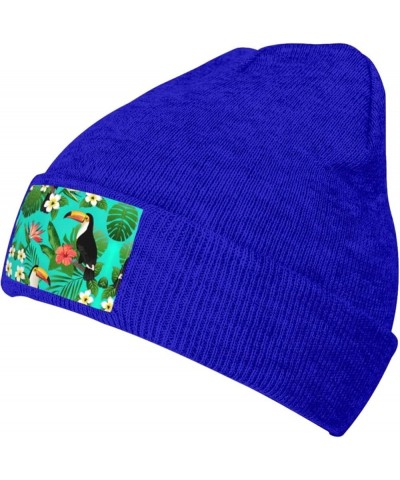 Tropical Birds and Plant Leaf Print Unisex Beanie Hats Winter Warm Hats Knit Hat Slouchy Skull Cap Adult Casual Hat Blue $11....