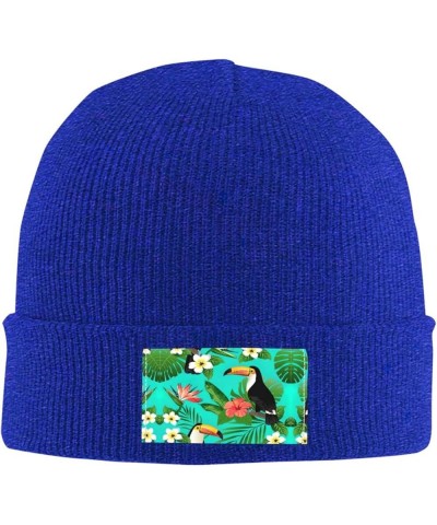 Tropical Birds and Plant Leaf Print Unisex Beanie Hats Winter Warm Hats Knit Hat Slouchy Skull Cap Adult Casual Hat Blue $11....