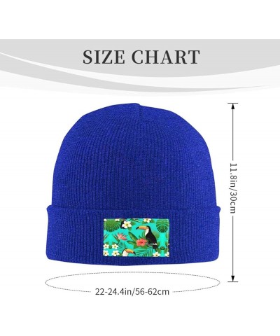 Tropical Birds and Plant Leaf Print Unisex Beanie Hats Winter Warm Hats Knit Hat Slouchy Skull Cap Adult Casual Hat Blue $11....