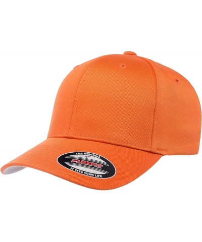 Men's Athletic Baseball Fitted Cap Orange $13.82 Baseball Caps