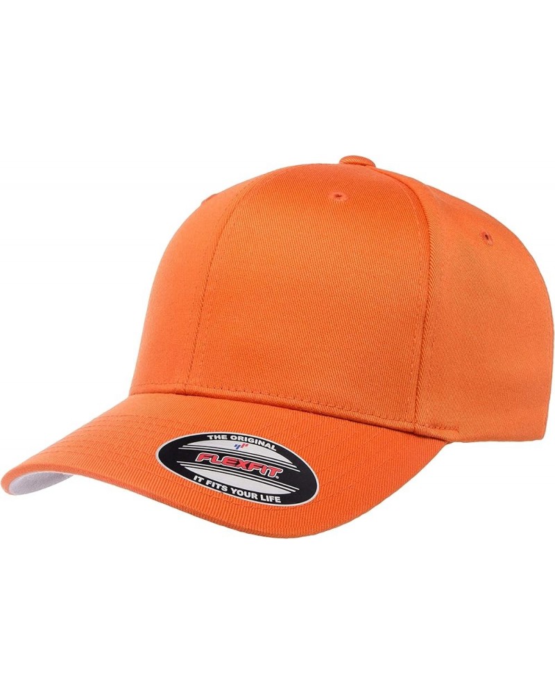 Men's Athletic Baseball Fitted Cap Orange $13.82 Baseball Caps