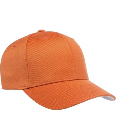 Men's Athletic Baseball Fitted Cap Orange $13.82 Baseball Caps