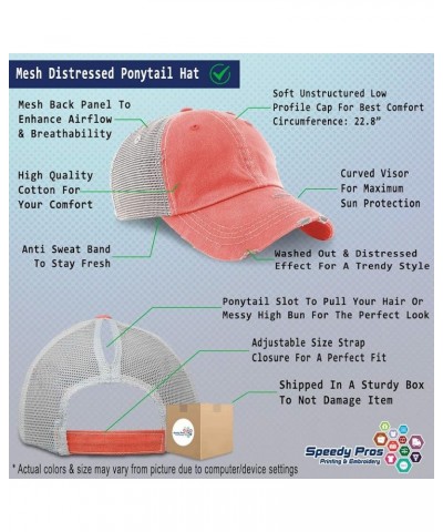 Womens Ponytail Cap Lawyer Attorney Cotton Lawschool Distressed Trucker Hat Coral Design Only $12.40 Baseball Caps