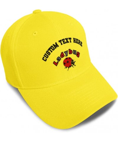 Baseball Cap Lady Bug Insects Insects Acrylic Nature Dad Hats for Men and Women Yellow Personalized Text Here $10.80 Baseball...