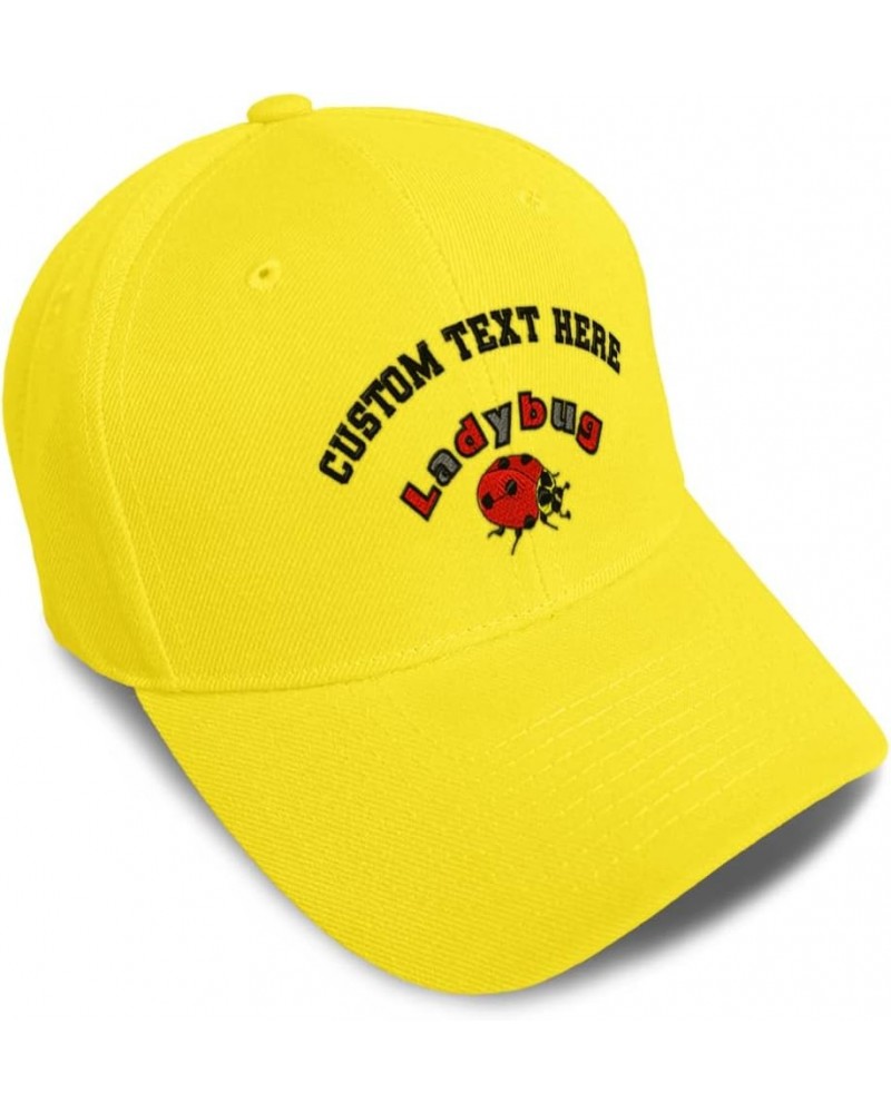 Baseball Cap Lady Bug Insects Insects Acrylic Nature Dad Hats for Men and Women Yellow Personalized Text Here $10.80 Baseball...