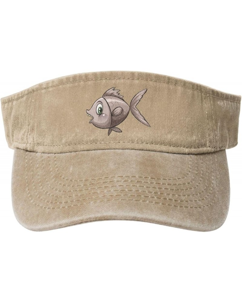 Cute Fish Sun Hat Sun Visor Hats for Women Men Baseball Cap Golf Hats Natural $13.02 Visors