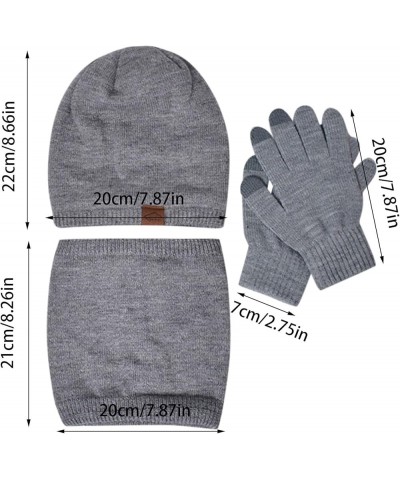 Women's Fashion Hats Mens Knitting Wool Hat Winter Warm Hat Bib Gloves Three Piece Suit Plush Ear Protector Head Cap Pink $12...