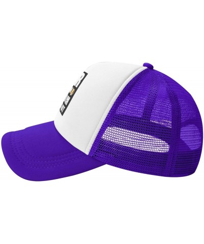 Men Women Baseball Hat Adjustable Beer goes in Wisdom Comes Out Mesh Trucker Cap Low Profile Dad Hat Purple $10.79 Baseball Caps