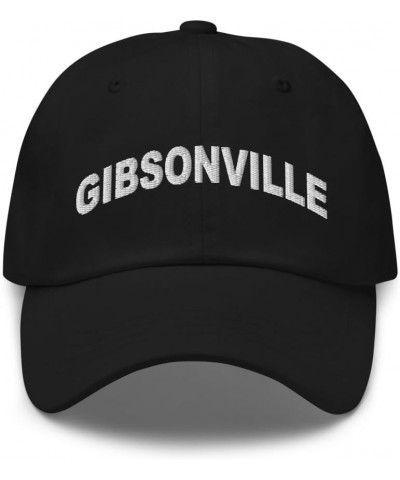 Gibsonville North Carolina Hat Gibsonville NC Cap Embroidered Dad Hat Adjustable Strap Closure Unisex Black $21.99 Baseball Caps