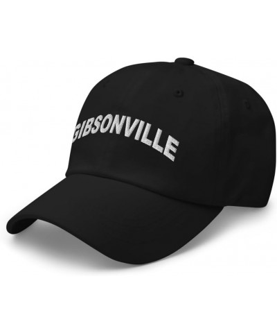 Gibsonville North Carolina Hat Gibsonville NC Cap Embroidered Dad Hat Adjustable Strap Closure Unisex Black $21.99 Baseball Caps