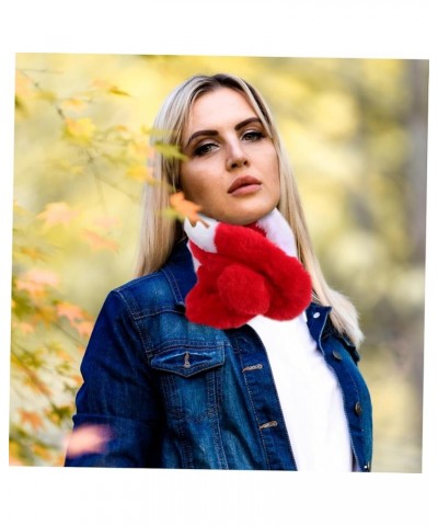 2pcs Faux Rabbit Fur Scarf Miss Rex Rabbit Fur Neck Circumference Red+whitex3pcs $9.99 Scarves