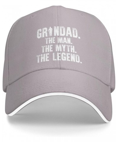 Grandad The Man The Myth The Legend Baseball Cap Sandwich Brim Hats for Men Women Adjustable Caps Gray $10.56 Baseball Caps