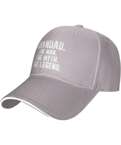 Grandad The Man The Myth The Legend Baseball Cap Sandwich Brim Hats for Men Women Adjustable Caps Gray $10.56 Baseball Caps