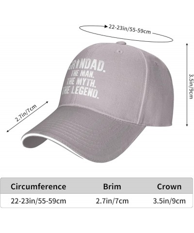 Grandad The Man The Myth The Legend Baseball Cap Sandwich Brim Hats for Men Women Adjustable Caps Gray $10.56 Baseball Caps