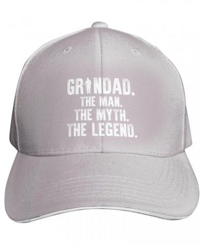 Grandad The Man The Myth The Legend Baseball Cap Sandwich Brim Hats for Men Women Adjustable Caps Gray $10.56 Baseball Caps