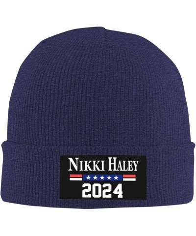 Nikki Haley 2024 Election Beanie Hat Men Winter Warm Hat Women Knit Stocking Hat Slouchy Skull Cap Knitted Hat Black Navy Blu...