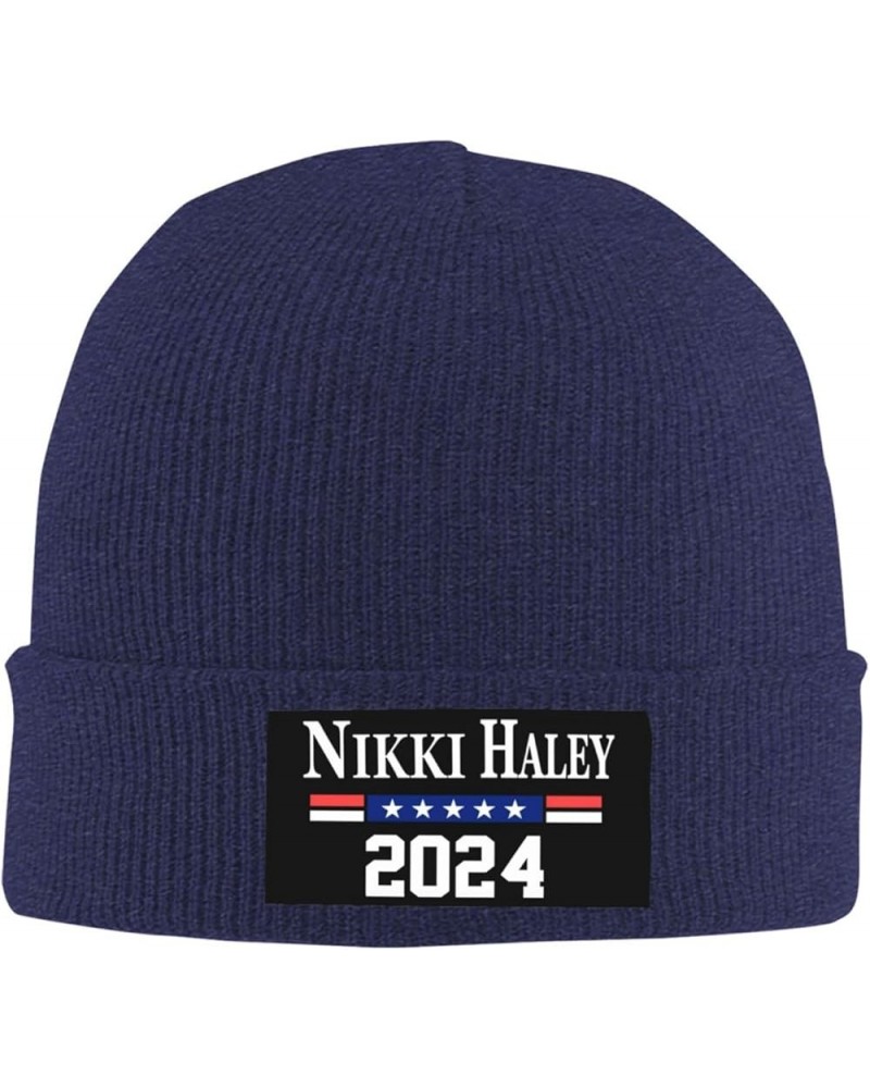 Nikki Haley 2024 Election Beanie Hat Men Winter Warm Hat Women Knit Stocking Hat Slouchy Skull Cap Knitted Hat Black Navy Blu...