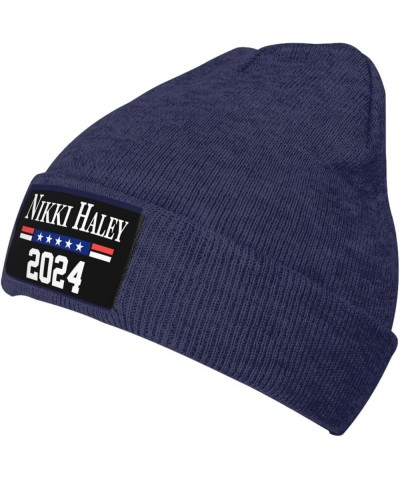 Nikki Haley 2024 Election Beanie Hat Men Winter Warm Hat Women Knit Stocking Hat Slouchy Skull Cap Knitted Hat Black Navy Blu...