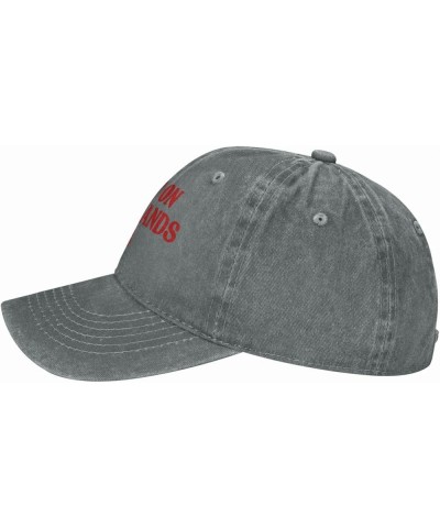 Put It On My Husbands Tab Trucker Hat Father's Day Valentine's Day Hat Men Women Baseball Cap Dad Hat Gray $10.34 Baseball Caps