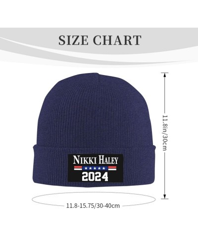 Nikki Haley 2024 Election Beanie Hat Men Winter Warm Hat Women Knit Stocking Hat Slouchy Skull Cap Knitted Hat Black Navy Blu...