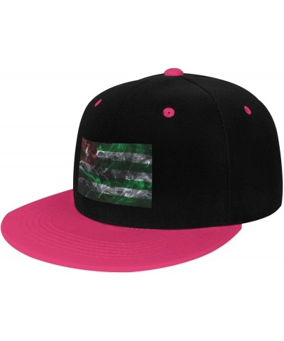 Smoke Style Flag of The Republic of Abkhazia Snapback Hat for Men Women Baseball Cap Trucker Flat Bill Hats Dad Caps Pink $13...