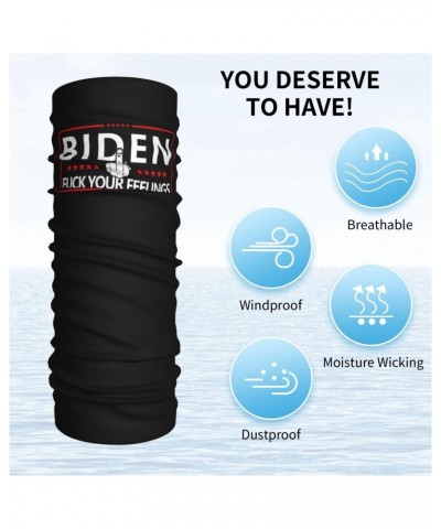 Fuck Biden-Fuck Your Feelings Neck Gaiter Face Cover Scarf, Breathable Windproof Sun Protection Men Women Balaclava Outdoor S...