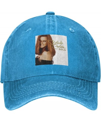 Belinda Music Carlisle Hat Cap Washed Denim Baseball Cap Truck Cap Adjustable Peaked Cap for Men Women Black Blue $11.79 Base...