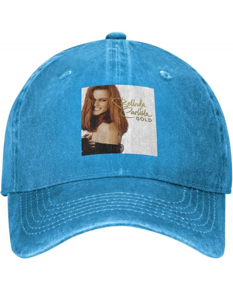 Belinda Music Carlisle Hat Cap Washed Denim Baseball Cap Truck Cap Adjustable Peaked Cap for Men Women Black Blue $11.79 Base...