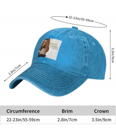 Belinda Music Carlisle Hat Cap Washed Denim Baseball Cap Truck Cap Adjustable Peaked Cap for Men Women Black Blue $11.79 Base...