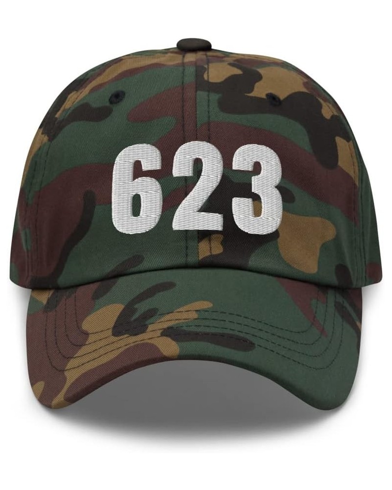 623 Hat Phoenix AZ Hat Mobile Telephone Area Code 623 Dad Cap Embroidered Dad Hat Baseball Cap Green Camo $19.95 Baseball Caps