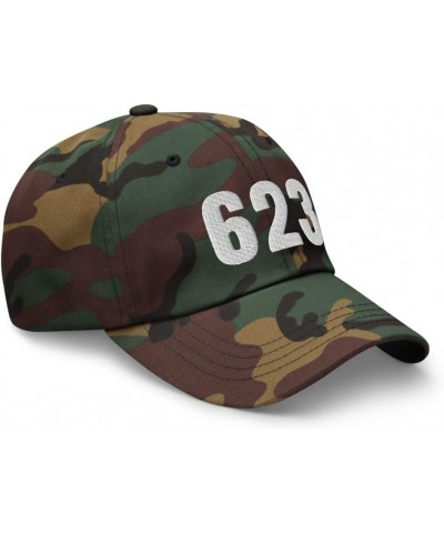 623 Hat Phoenix AZ Hat Mobile Telephone Area Code 623 Dad Cap Embroidered Dad Hat Baseball Cap Green Camo $19.95 Baseball Caps