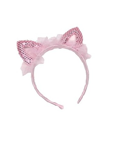 Shiny Cat Ear Headband with Sequins and Laces (multicolor set. 6 Pcs) pink $13.33 Headbands