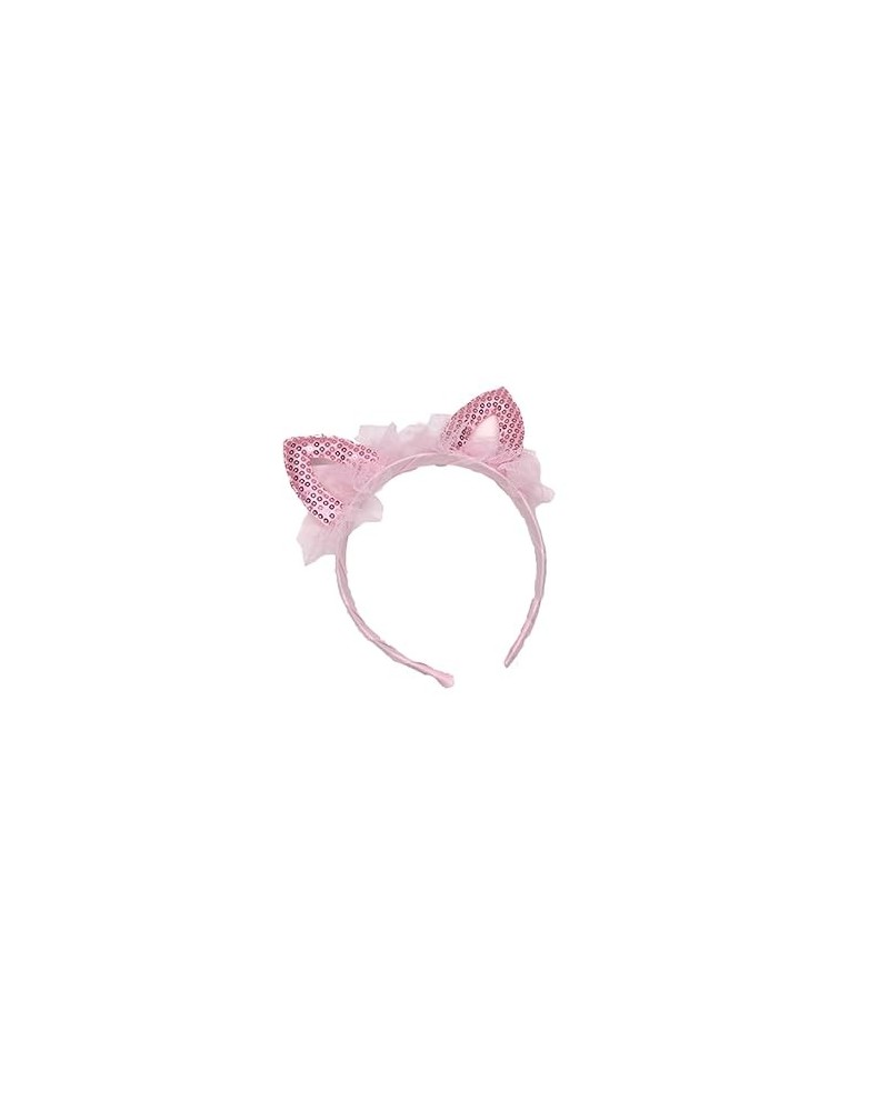 Shiny Cat Ear Headband with Sequins and Laces (multicolor set. 6 Pcs) pink $13.33 Headbands