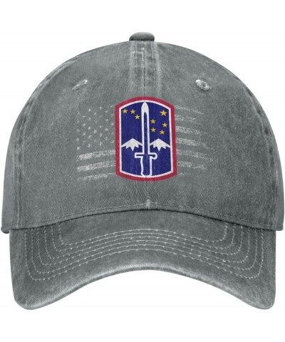 Us Army 172nd Infantry Brigade Baseball Cap Denim Hats Adjustable Snapback Trucker Cap for Men Women Gray $9.19 Baseball Caps