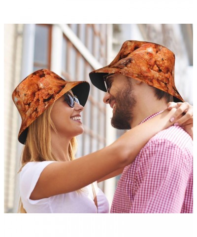 Beer and Fried Chicken Legs Bucket Hats for Women Men Packable Fisherman Summer Beach Sun Cap Hat Black $13.49 Bucket Hats