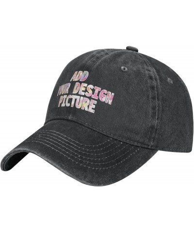 Custom Baseball Hat Add Your Own Design, Personalized Cotton Cap with Photo Text Classic Trucker Hat Adjustable Black $10.01 ...