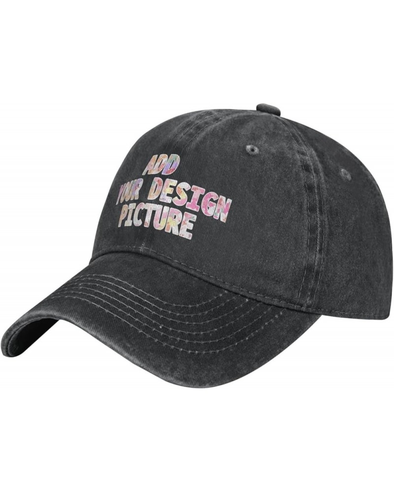 Custom Baseball Hat Add Your Own Design, Personalized Cotton Cap with Photo Text Classic Trucker Hat Adjustable Black $10.01 ...