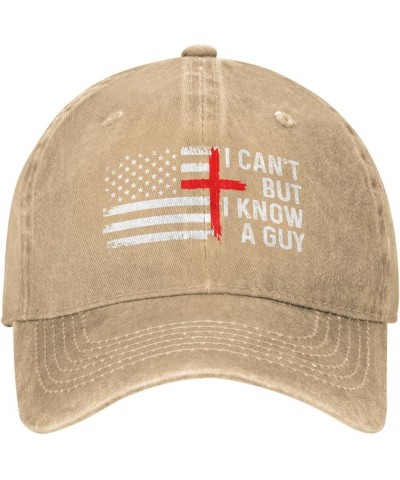 Funny Hat I Can't But Know an Guy Hat Men Baseball Cap Graphic Cap Natural Classic $10.90 Baseball Caps