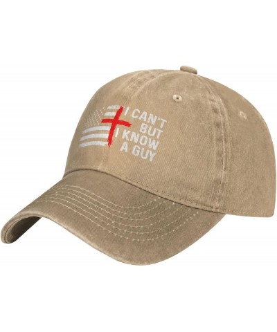 Funny Hat I Can't But Know an Guy Hat Men Baseball Cap Graphic Cap Natural Classic $10.90 Baseball Caps