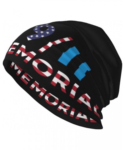 We Will Never Forget 911 Memorial Beanie Skull Cap Warm Knit Slouchy Hat for Women Men Black $12.09 Skullies & Beanies