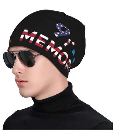 We Will Never Forget 911 Memorial Beanie Skull Cap Warm Knit Slouchy Hat for Women Men Black $12.09 Skullies & Beanies