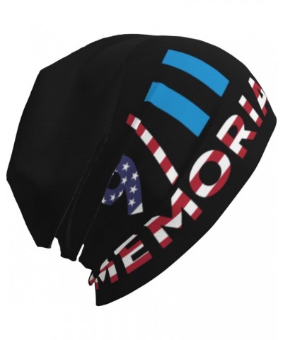 We Will Never Forget 911 Memorial Beanie Skull Cap Warm Knit Slouchy Hat for Women Men Black $12.09 Skullies & Beanies