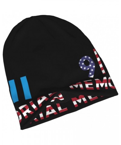 We Will Never Forget 911 Memorial Beanie Skull Cap Warm Knit Slouchy Hat for Women Men Black $12.09 Skullies & Beanies