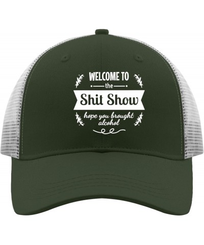 Welcome to The Shit Show hat River hat Apricot Black Bucket hat Gifts for Him Golf Cap Army Green 2 $12.31 Sun Hats